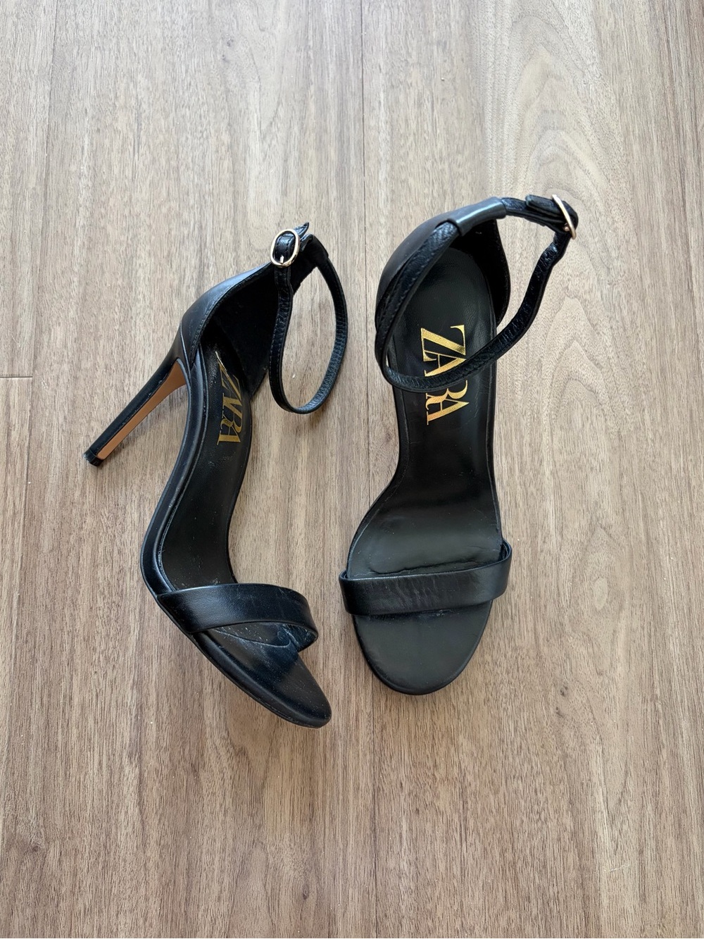 ZARA Leather Strappy Heels